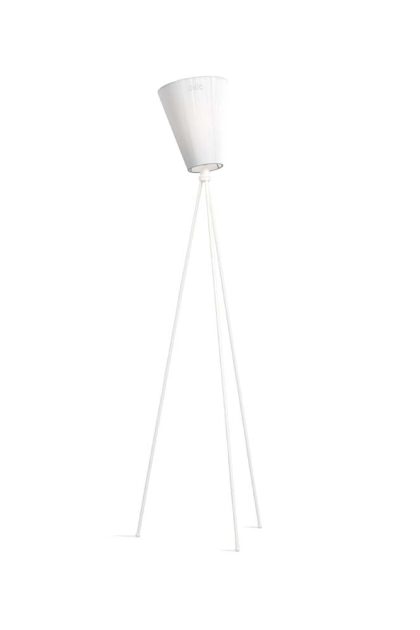 Northern oslo wood golvlampa white, matt vitt stativ