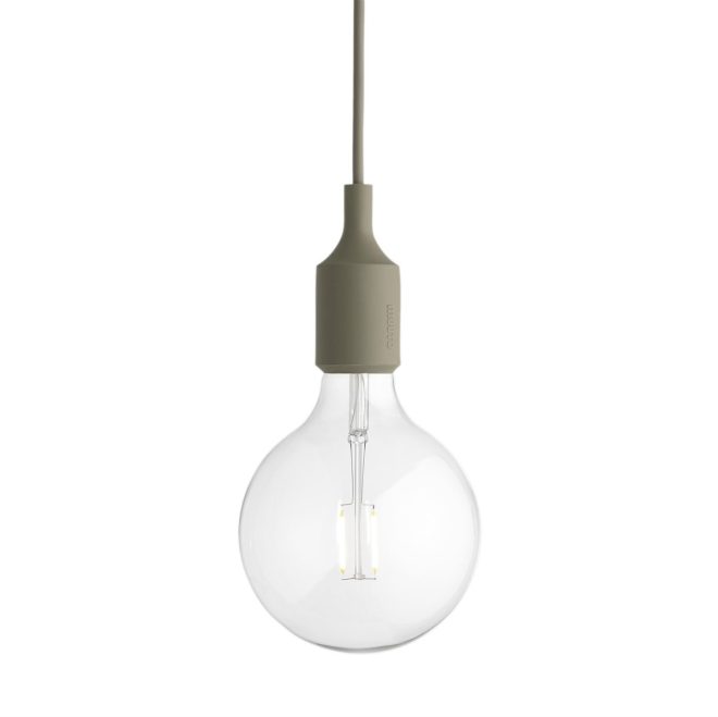 Muuto e27 lampa olivgrön