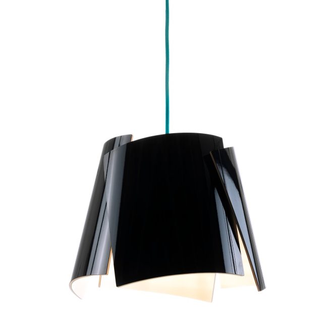 Bsweden leaf svart lampa svart-turkos