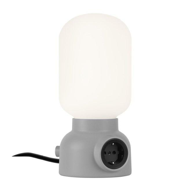Ateljé lyktan plug lamp bordslampa grå