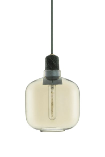 Normann copenhagen amp lampa liten guld-grön