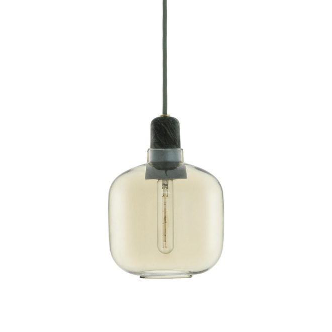 Normann copenhagen amp lampa liten guld-grön