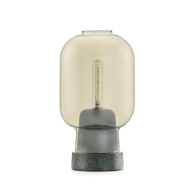 Normann copenhagen amp bordslampa guld-grön