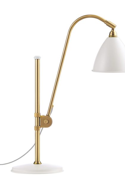Gubi bestlite bl1 bordslampa matt vit-mässing