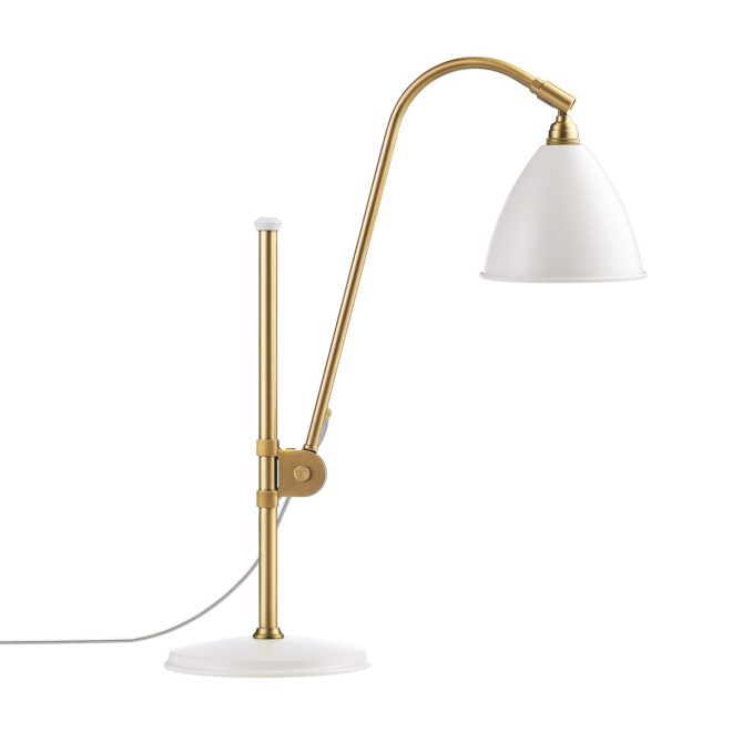 Gubi bestlite bl1 bordslampa matt vit-mässing