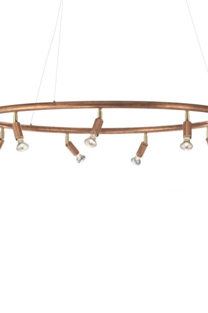 Örsjö belysning star 9 lampa rund Ø100 cm rå koppar