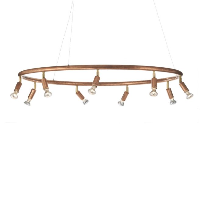 Örsjö belysning star 9 lampa rund Ø100 cm rå koppar