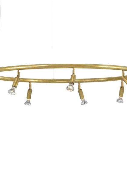 Örsjö belysning star 9 lampa rund Ø100 cm rå mässing