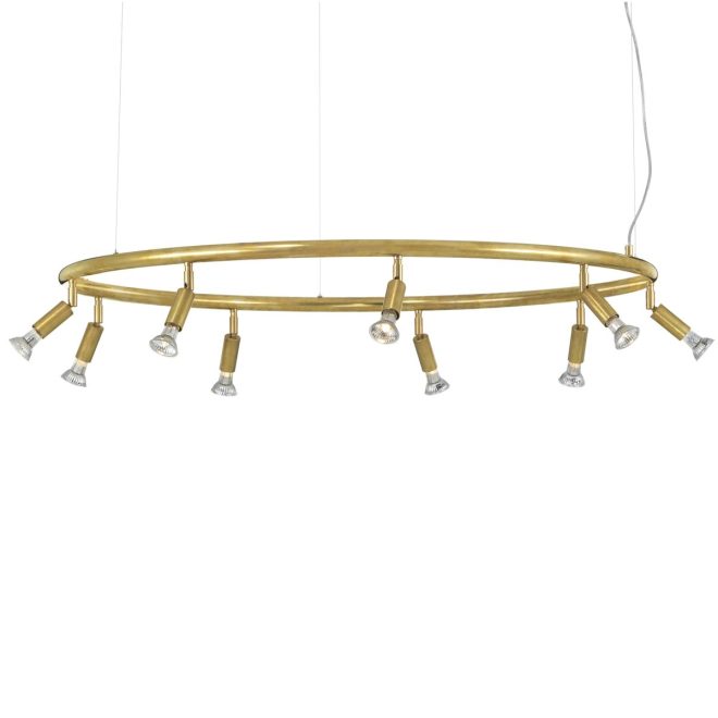 Örsjö belysning star 9 lampa rund Ø100 cm rå mässing