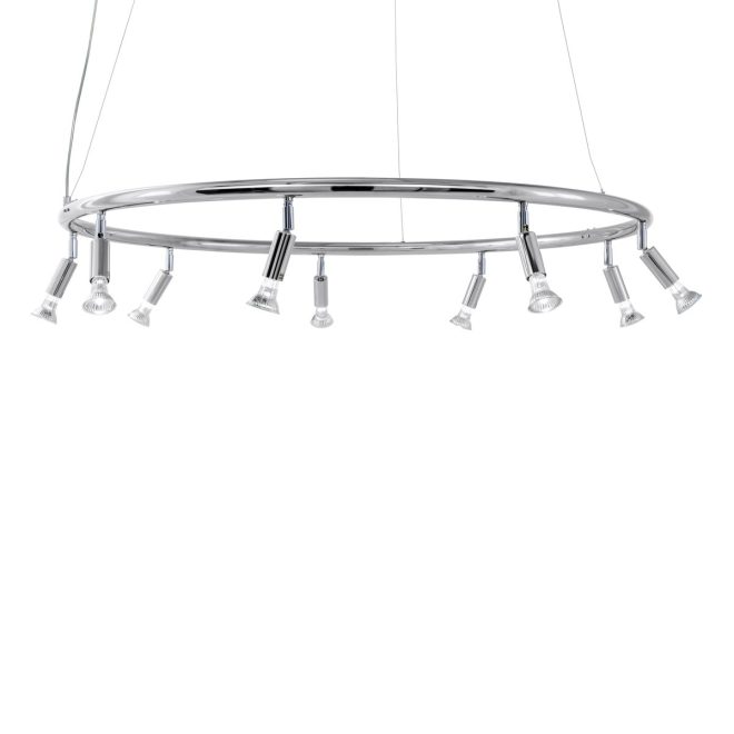 Örsjö belysning star 9 lampa rund Ø100 cm förnicklad mässing