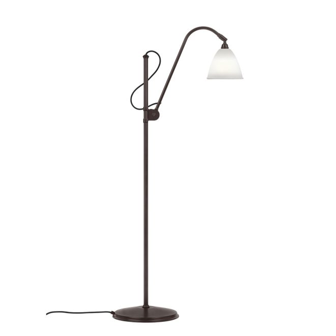 Gubi bestlite bl3s golvlampa bone china-black brass