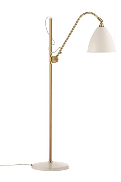 Gubi bestlite bl3m golvlampa matt vit-mässing