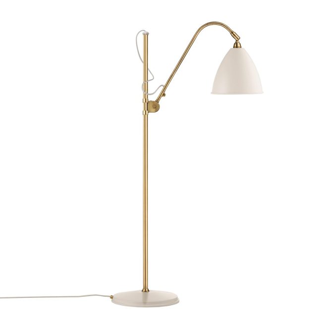 Gubi bestlite bl3m golvlampa matt vit-mässing