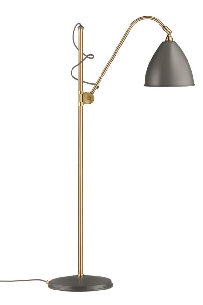 Gubi bestlite bl3m golvlampa grå-mässing