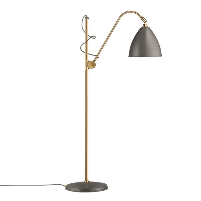 Gubi bestlite bl3m golvlampa grå-mässing