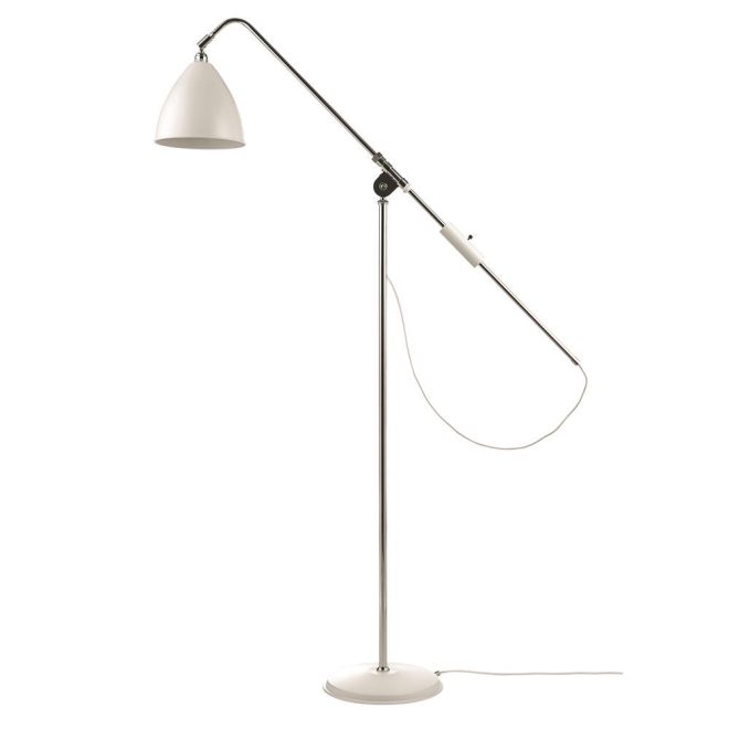 Gubi bestlite bl4 golvlampa matt vit-krom