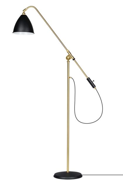Gubi bestlite bl4 golvlampa kolsvart-mässing