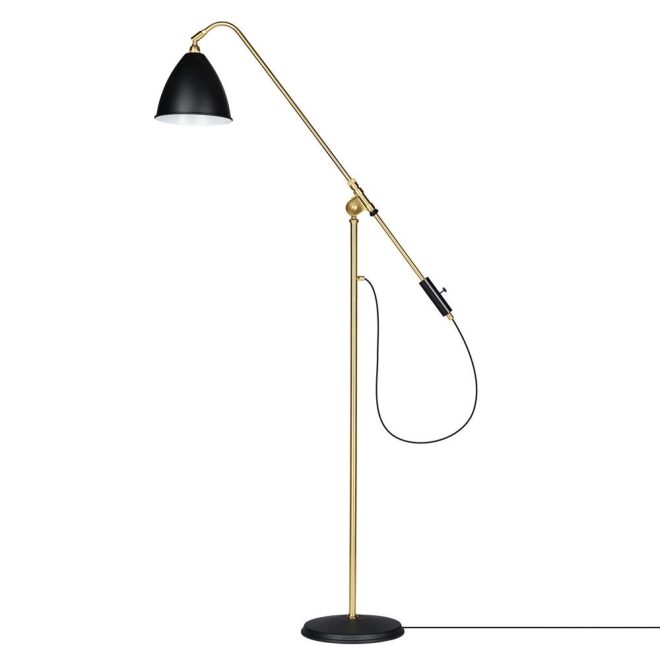 Gubi bestlite bl4 golvlampa kolsvart-mässing