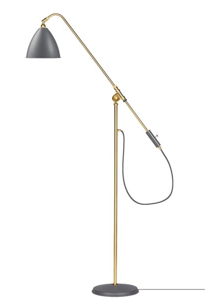 Gubi bestlite bl4 golvlampa grå-mässing