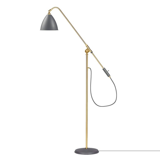 Gubi bestlite bl4 golvlampa grå-mässing
