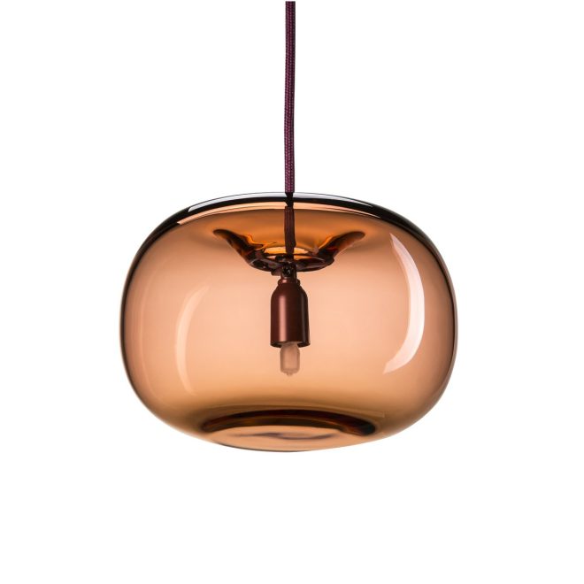 Örsjö belysning pebble taklampa knubbig oxblod-glas