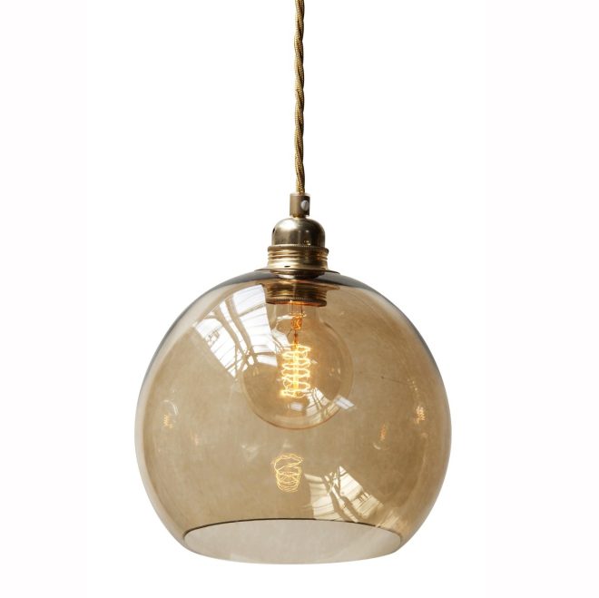 Ebb & flow rowan taklampa m, Ø 22 cm chestnut brown