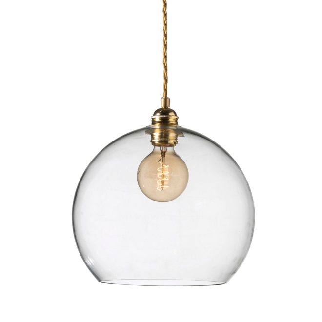 Ebb & flow rowan taklampa l, Ø 28 cm klar m. guldsladd