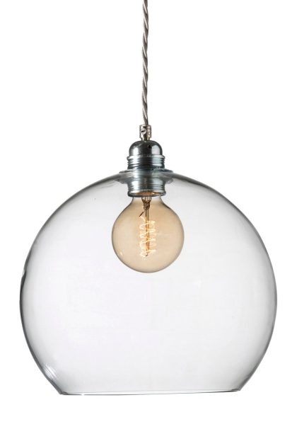 Ebb & flow rowan taklampa l, Ø 28 cm klar m. silversladd