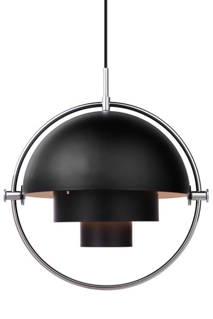 Gubi multi-lite taklampa krom-svart