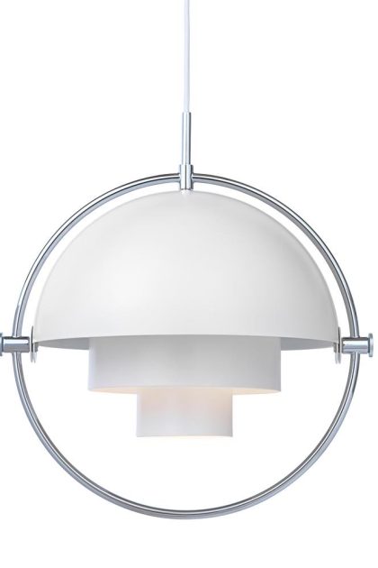 Gubi multi-lite taklampa krom-vit
