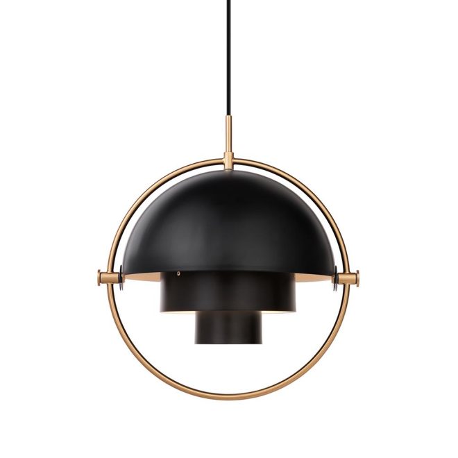 Gubi multi-lite taklampa mässing-kolsvart