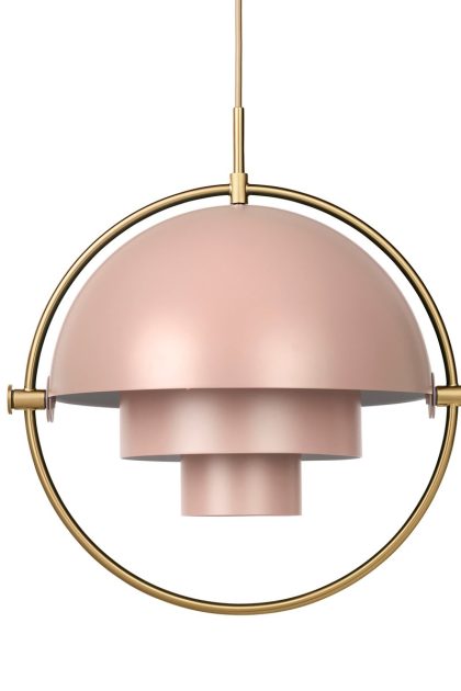 Gubi multi-lite taklampa mässing-rosa