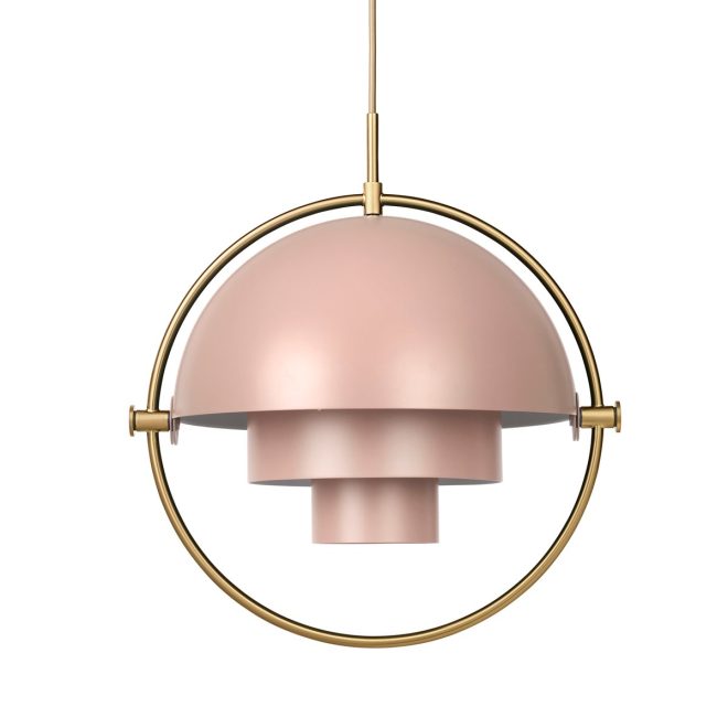 Gubi multi-lite taklampa mässing-rosa