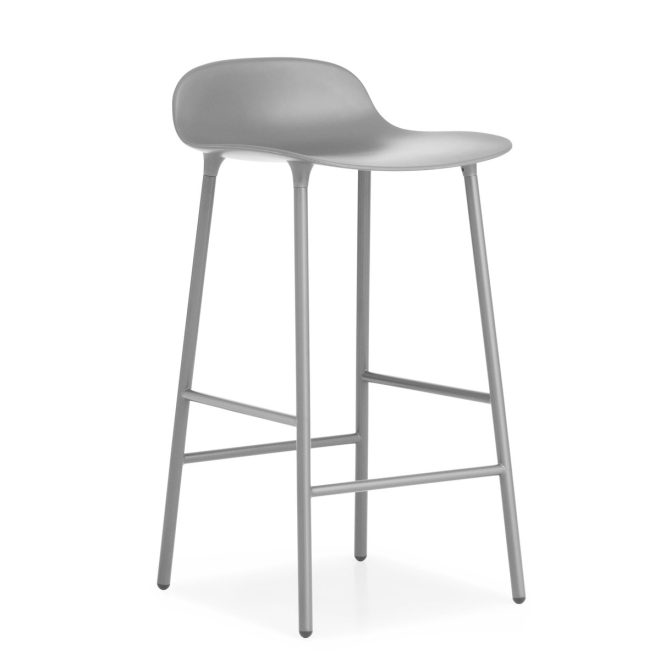 Normann copenhagen form chair barstol metallben grå