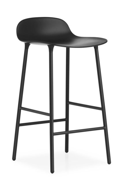 Normann copenhagen form chair barstol metallben svart