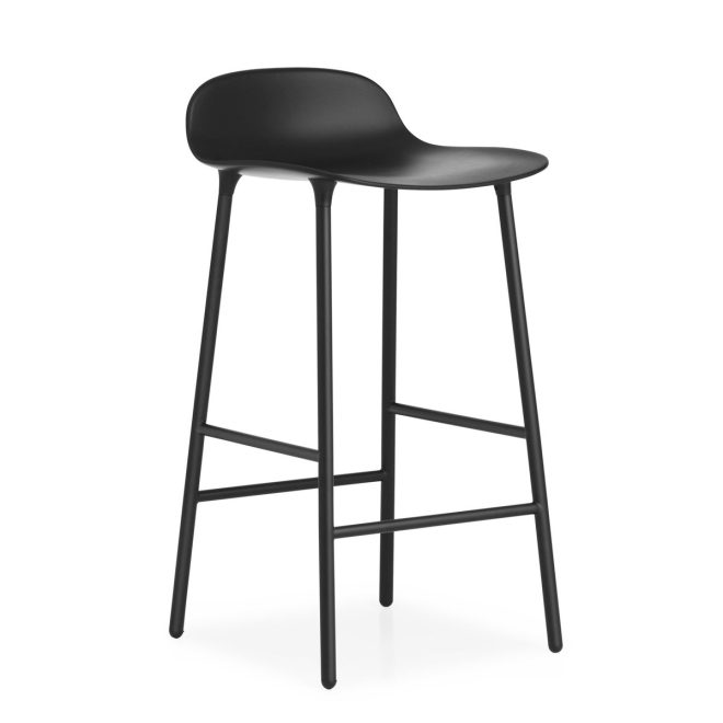 Normann copenhagen form chair barstol metallben svart