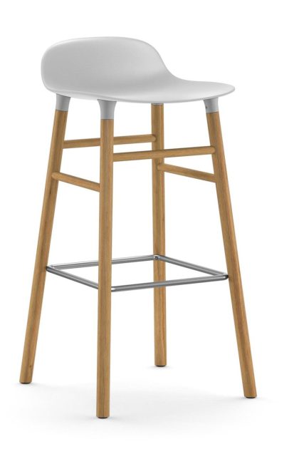 Normann copenhagen form chair barstol ekben vit