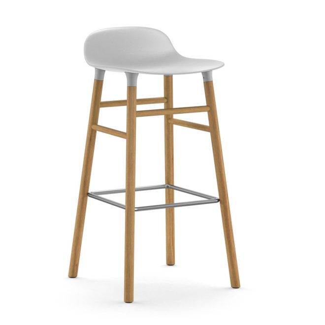 Normann copenhagen form chair barstol ekben vit