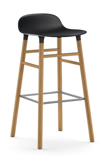 Normann copenhagen form chair barstol ekben svart