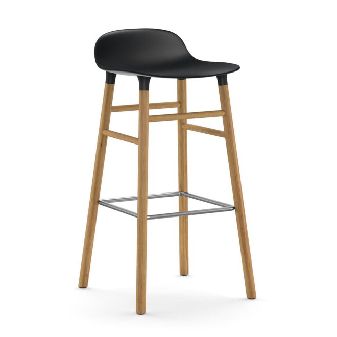 Normann copenhagen form chair barstol ekben svart