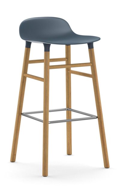 Normann copenhagen form chair barstol ekben blå