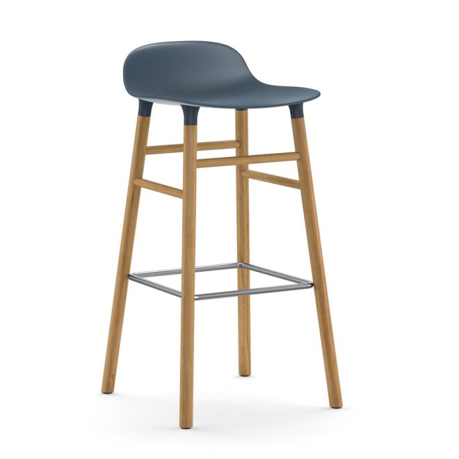 Normann copenhagen form chair barstol ekben blå