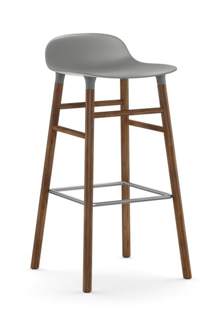 Normann copenhagen form chair barstol valnötsben grå