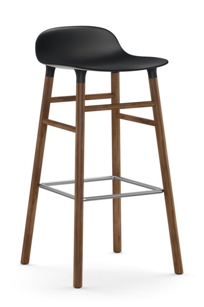 Normann copenhagen form chair barstol valnötsben svart