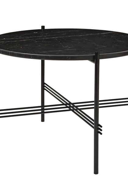 Gubi ts soffbord svarta ben Ø 55 cm svart marmor