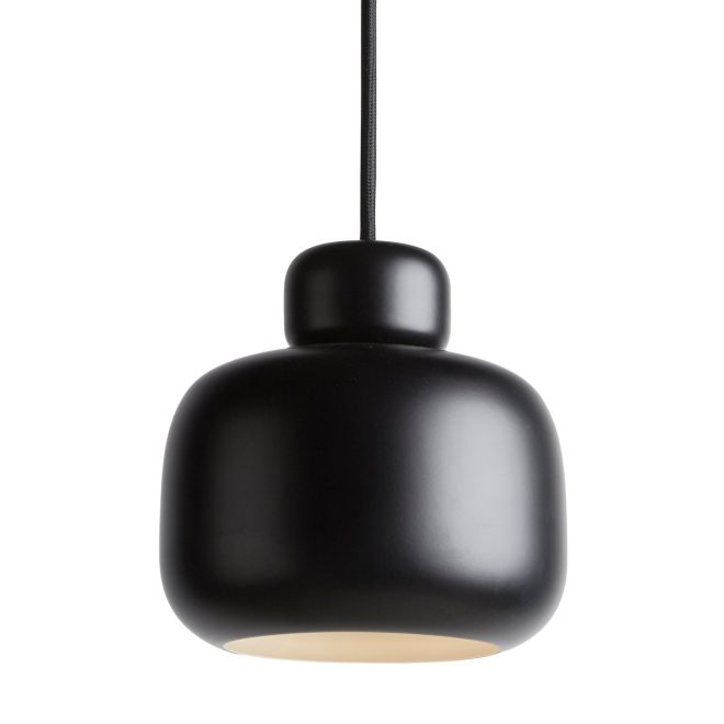 Woud stone taklampa small svart