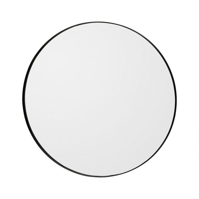 Aytm circum spegel small Ø70 cm tonat glas-svart ram
