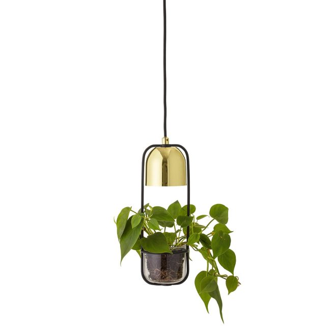 Bloomingville bloomingville taklampa och ampel Ø10 cm klar-guld