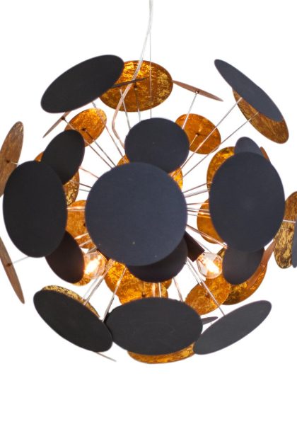 By rydéns planet taklampa 50 cm svart-guld
