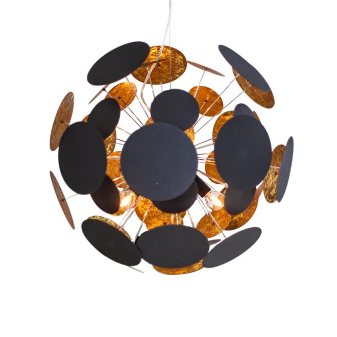 By rydéns planet taklampa 50 cm svart-guld
